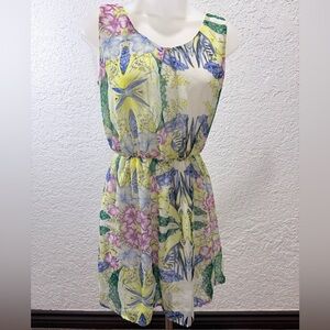 Floral Print Sleeveless Dress